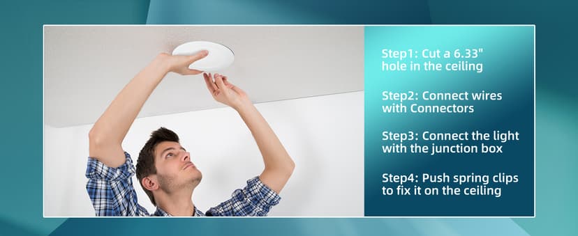 FREELICHT 24 Pack 6 Inch 5CCT Ultra-Thin LED Recessed Ceiling Light with Junction Box, 2700K/3000K/3500K/4000K/5000K Selectable, 1050LM Brightness, Dimmable Canless Wafer Downlight, 12WEqv110W-ETL&FCC