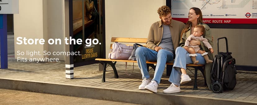 Momcozy ClickGo Lightweight Stroller, Compact Travel Stroller for Airplane with One-Click Fold, Baby Stroller and Toddler Stroller with Large Canopy for Kids from 0 Months, Extendable UPF50+ Canopy