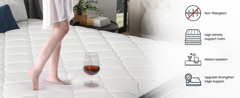 Queen Mattress, 14 inch Queen Bed Mattress in a Box, Firm Hybrid Mattresses with Gel Memory Foam and Pocket Springs, Pressure Relief & Upgraded Support, Cooling and Breathable