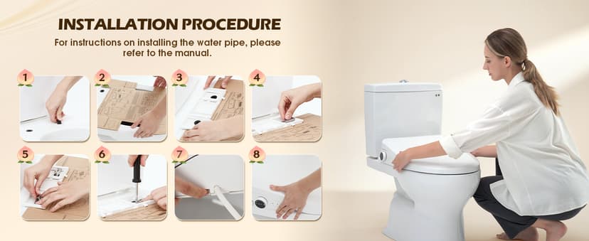 iliD Smart Max Bidet Toilet Seat, Electric Elongated Ecoseat with Four Cleaning Modes, Auto Open/Close, Wider Seat, Ultra Slim, Female Wash and Rear Wash