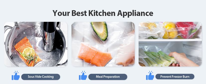 95Kpa Powerful Precision Pro Vacuum Sealer, with 10-in-1 Functions, Easy-Lock Handle, Double Heat Seal & Double Pump, Vacuum Sealer Machine for Food with Bags Storage, Built-in Cutter, Stainless Steel