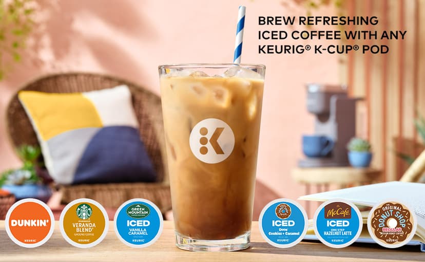 Keurig K-Iced Coffee Maker, Single Serve K-Cup Pod Iced Coffee Maker, With Hot and Cold Coffee Capabilities, Brews Any K-Cup Pod, Gray