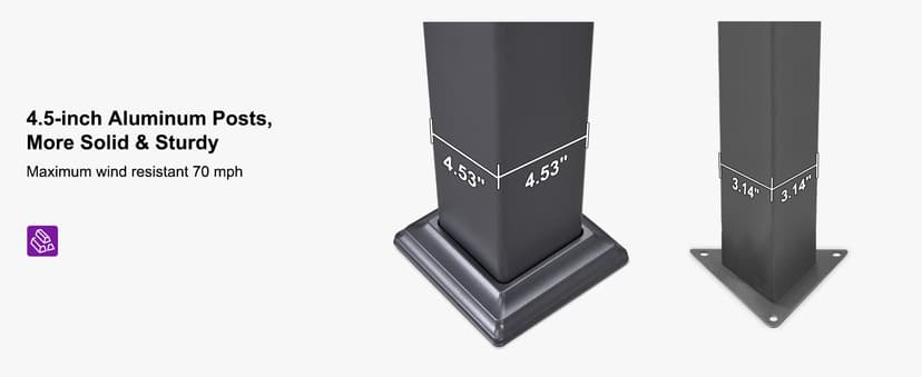 PURPLE LEAF Solar Louvered Pergola 92KS 10' x 12' with LED String Lights and Control Panel Aluminum Outdoor Pergola with Adjustable Roof for Patio Deck Garden Yard Gray