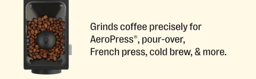 Fellow Gen 2 Ode Brew Grinder - Burr, Electric Coffee Bean Grinder with 31 Settings for Drip, French Press & Cold Brew - Small Footprint - Matte Black