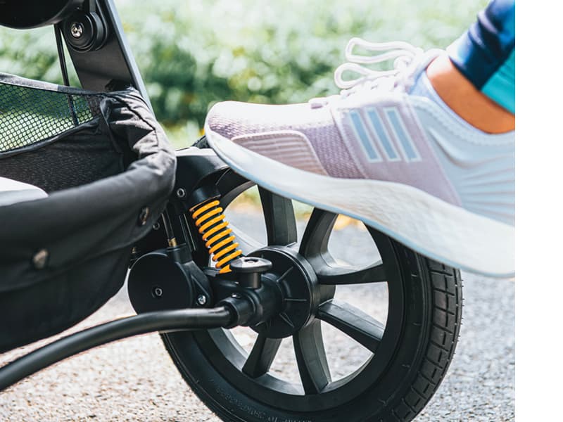 Chicco Activ3 Jogging Stroller, All-Terrain Stroller, Compatible with Chicco Infant Car Seats (not Included), Baby Travel Gear | Eclipse/Grey