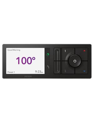 Moen Matte Black Smart Shower 4-Outlet Digital Shower Controller for Thermostatic Shower Valve, TS3304BL