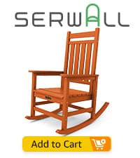 SERWALL Outdoor HDPE Dining Table Set, 7-Piece Outdoor Dining Table Sets with Umbrella Hole Cut-Out Table and 6 Chairs, Gray