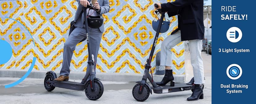 Hiboy S2 Series Electric Scooter, 8.5"-12" Tires, Up to 17-38 Miles Range, 350W/500W Powerful Motor & 19/23 MPH Portable Folding Commuting Electric Scooter for Adults with Double Braking System