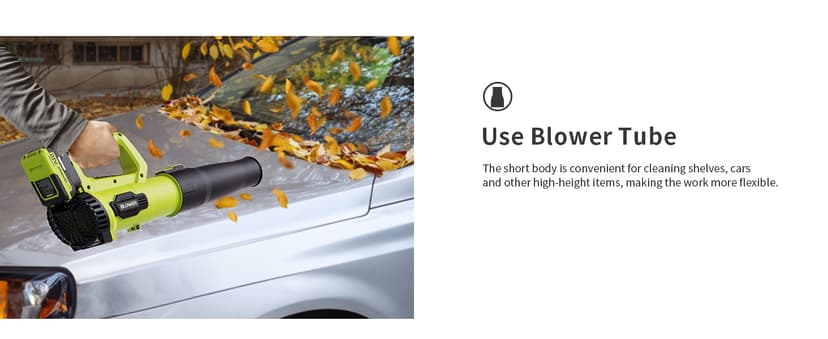 Leaf Blower, 21V Cordless Electric Blower with 2 2.0Ah Batteries and 1 Hour Fast Charger, Lightweight Leaf Blower for Patio Cleaning, Lawn Care, Blowing Fallen Leaves and Dust, etc.