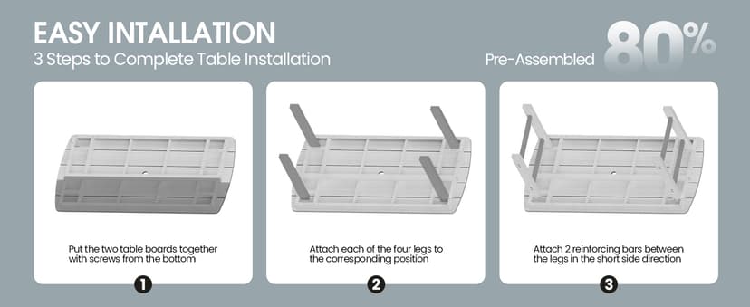 HDPE Outdoor Dining Set, 7 Piece Patio Table and Chairs Set with 2" Umbrella Hole, All Weather Patio Furniture for 6 Person in Garden, Backyard, Deck | Matte Black