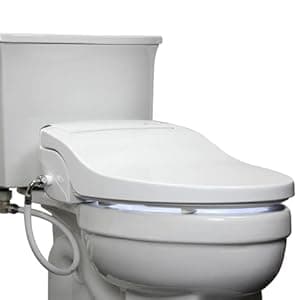 ALPHA BIDET JX2 Elongated Bidet Toilet Seat, White, Endless Warm Water, *NEW* Bowl Mist, LED Light, Quiet Operation, Wireless Remote, Stainless Steel Nozzle, Sittable Lid, 3 Year Warranty