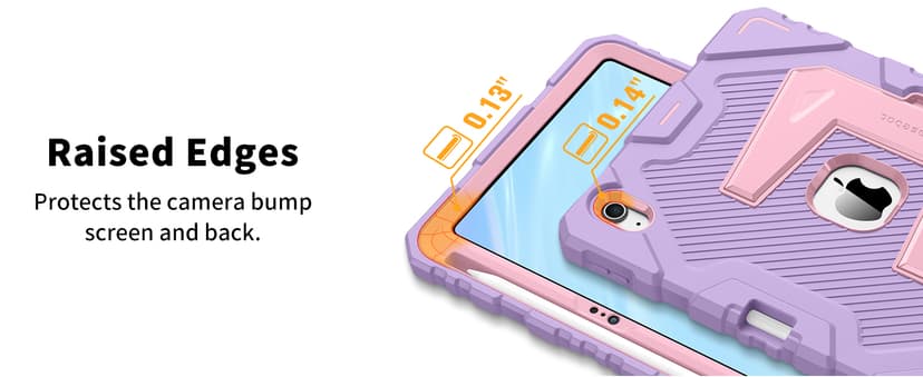 Fintie Kids Friendly Case for iPad (A16) 11th Generation 11 Inch (2025), iPad 10th Generation 10.9 Inch (2022), Fully-Body Rugged Heavy Duty Shockproof Protective Case with Kickstand, Purple