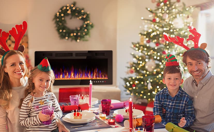 Vitesse 72 inch Ultra-Thin Electric Fireplace in-Wall Recessed and Wall Mounted Fireplace Heater,Linear Fireplace with Multicolor Flame,Timer,Low Noise,750/1500W,Touch Screen & Remote Control(72’’)