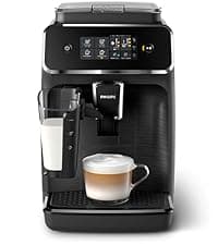 Philips 3200 Series Fully Automatic Espresso Machine, LatteGo Milk Frother, 5 Coffee Varieties, Intuitive Touch Display, 100% Ceramic Grinder, AquaClean Filter, My Coffee Choice, Black (EP3241/54)