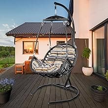 Hammock Chair Stand(Stand Only), Stand for Hanging Egg Chair/Swing Chair, Indoor/Outdoor Hanging Chair Stand Only, Heavy Duty 330Lbs Weight Capacity