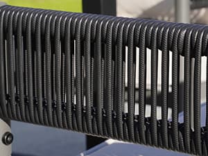 Grand patio Outdoor Dining Chairs Set of 4, 4 Pieces Patio Dining Chairs, Metal Woven Wicker Fixed Patio Chairs with Grey Cushions for Backyard, Deck, Garden, Porch, Lawn and Poolside (Black)