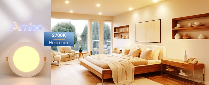 Amico 36 Pack 6 Inch 5CCT Ultra-Thin LED Recessed Ceiling Light with Junction Box, 2700K/3000K/3500K/4000K/5000K Selectable, 12W Eqv 110W, Dimmable Can-Killer Downlight, 1050LM Brightness - ETL&FCC