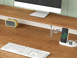 TVU Farmhouse Computer Desk with Drawers, 65'' Home Office Desk with Power Outlets, Storage Cabinet and Printer Stand, Study Writing Desks with Long Monitor Stand, White