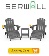 SERWALL 5 Pieces HDPE Outdoor Sofa Set with Cushions, All Weather Use Patio Conversation Couch Loveseat Furniture with Coffee Table for Balcony, Deck, Poolside, Grey Frame with Khaki Cushions