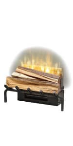 Dimplex Revillusion Electric Fireplace Log Insert - 20 Inch Faux Wooden Logs, Plug in Electric Heater; Remote Control Included - Supplemental Zone Heat | Model #RLG20