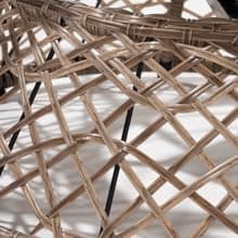 Bme 40" Ergonomic Wicker Papasan Chair with Soft Thick Density Fabric Cushion, High Capacity Steel Frame, 360 Degree Swivel for Living, Bedroom, Reading Room, Lounge, Sepia Sand - Brown Base