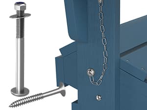 SERWALL Foldable Adirondack Chair Set of 4 for Patio Garden Outdoors Fire Pit-Ocean Blue