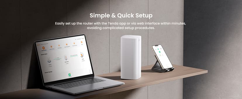 Tenda AX3000 WiFi 6 Mesh System Nova MX12 - Whole Home Covers up to 7000 sq.ft - Dual-Band Mesh Network for 160+ Devices - 1.7 GHz Quad-Core CPU - Replaces Wireless Router - 3-Pack(2025 New Version)