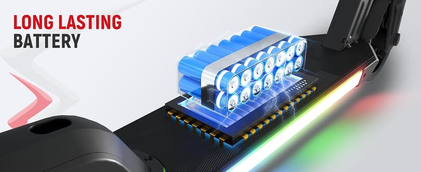 Foldable Electric Scooter for Kids, with Bright Front LED Lights,Shining Pedal Lights, LED Display, Dual Brakes 150W Motor Kids Electric Scooter, UL2272 Certified