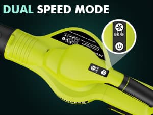 Leaf Blower Cordless - 21V Powerful Electric Leaf Blower with 2 Batteries and Charger, 2 Speed Modes, 2.0Ah Lightweight Battery Powered Leaf Blowers for Lawn Care, Patio, Dust, Blowing Leaves