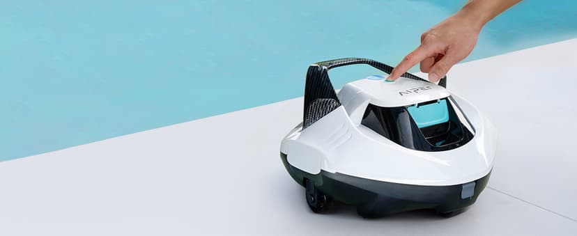 AIPER Cordless Robotic Pool Vacuum, Self-Parking Technology, Portable, Ideal for Above-Ground Flat Pool up to 40 Feet