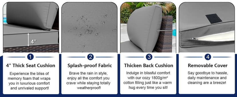 10 Pieces Patio Furniture Set with 2 Swivel Chairs Patio Furniture Outdoor Sectional Sofas with 55000 Gas Fire Pit Patio Conversation Set w/7 Cushions-Gary