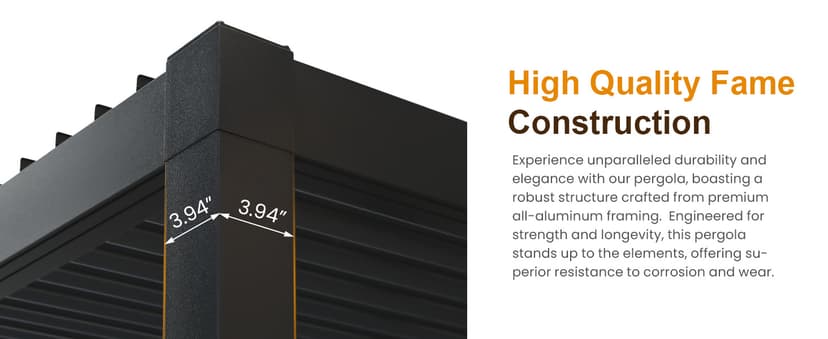 Louvered Pergola 12'x16', Full Aluminum Outdoor Pergola with Adjustable Rainproof and Gutter System, Hardtop Gazebo for Patio, Deck, Garden, Yard, Black