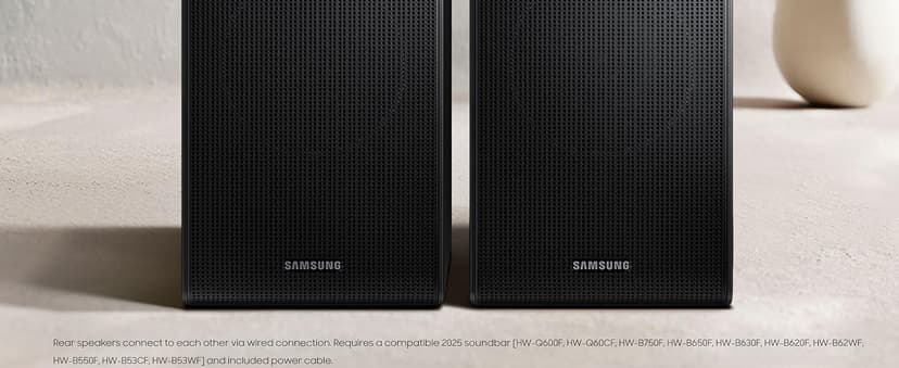 SAMSUNG SWA-9200S Wireless Rear Speaker Kit, Upgrade Soundbar System to True Surround Sound Experience, 2022