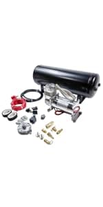 Medium Duty Onboard Air System/Kit 150 PSI Compressor 12V With 2.5 Gallon (9.5 Liter) Train/Air Horn Tank