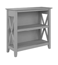 Bush Home End Table with Drawer, Nightstand with Storage, Living Room and Bedroom Furniture, Key West Collection, Washed Gray