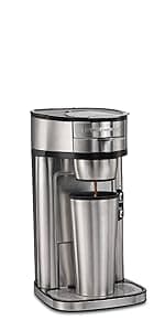 Hamilton Beach The Scoop Single Serve Coffee Maker & Fast Grounds Brewer, Brews in Minutes, 8-14oz. Cups, Stainless Steel