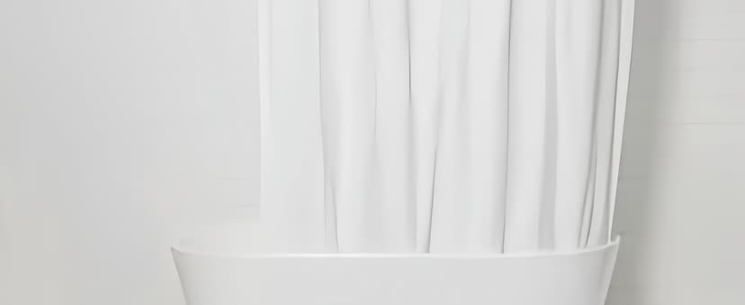 Clawfoot Tub Shower Curtain 180x70 Inch White Liner All Warp Around Extra Wide 36 Metal Hooks Vinyl Bath Curtain for Clawfoot Stand Up Tub Bathroom PEVA Waterproof Liner