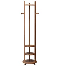 KungFuWood Coat Rack, Solid Wood Rotary Coat Rack Stand, Freestanding Coat Rack with 3 Shelves and 9 Hooks, Sturdy and Easy to Assemble Coat Tree for Entryway, Bedroom, Coats, Bags (Black)