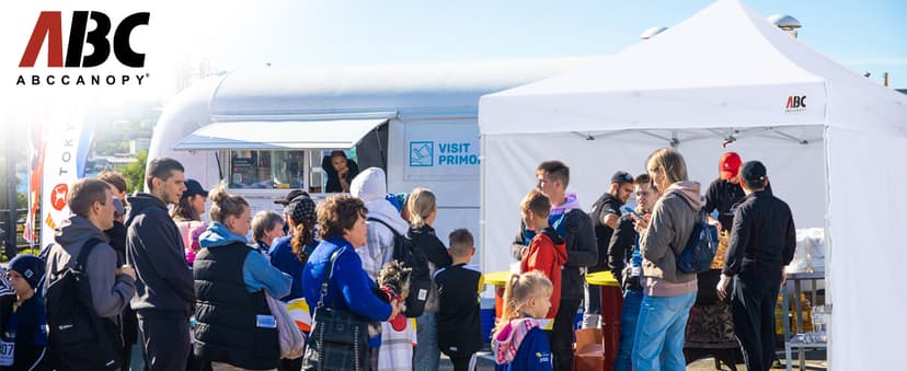 ABCCANOPY Easy Pop Up Canopy Tent with Sidewalls 10x10 Commercial -Series, White