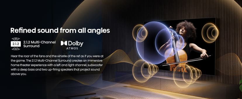 Hisense 55" Class U7 Mini-LED ULED 4K UHD Google Smart TV (55U75QG, 2025 Model) - QLED, Native 165Hz, VRR 288, Up to 3000 Nits, HDR10+, Dolby Vision IQ · Atmos, IMAX Enhanced, 2.1.2 Ch Surround