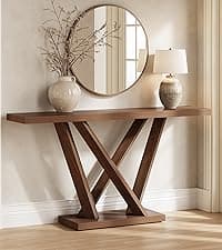 Little Tree 70.9-Inch Long Console Table, Narrow Sofa Table Behind The Couch, Farmhouse Console Table for Living Room, Entryway, Hallway