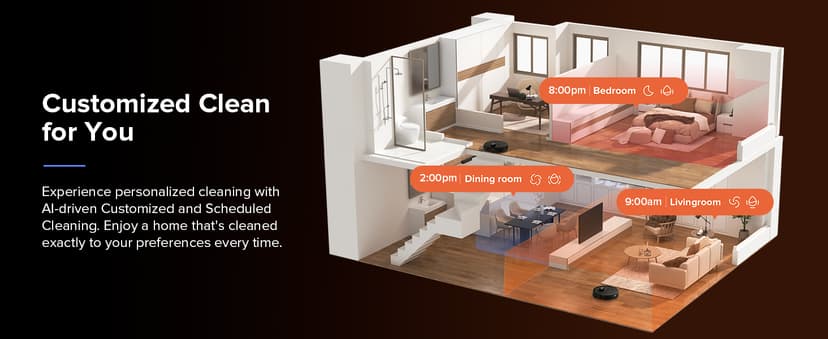 roborock Qrevo S Robot Vacuum and Mop, Self-Drying, Auto Mop Washing, 7000Pa Suction, Self-Emptying & Refilling, 10mm Auto Lifting, 200RPM Spinning Mops, Smart Obstacle Avoidance, Black