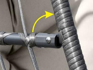 HWB Hanging Egg Chair with Stand, Patio Wicker Hammock Egg Swing Chair with Cushion for Bedroom Garden Indoor Outdoor (Beige)