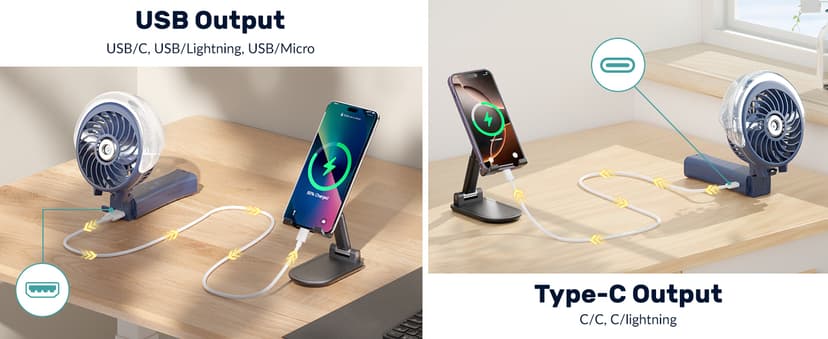 HandFan 4000mAh Upgraded Handheld Misting Fan, 50ml Water Tank, Rechargeable Personal Mister Fan Portable AC, Spray Water Mist Fans, Foldable Cooling Ice Fans for Beach Travel Disney(Royal Blue)