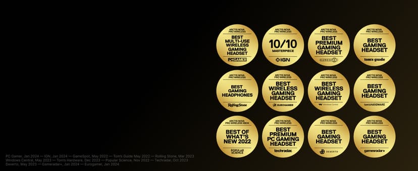 SteelSeries Arctis Nova Pro Wireless Multi-System Gaming Headset - Premium Hi-Fi Drivers - Active Noise Cancellation - Infinity Power System - Stealth Retractable Mic - PC, PS5/PS4, Switch, Mobile