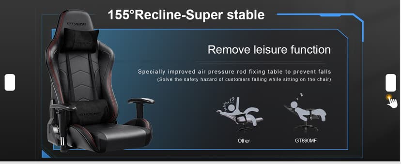 GTRACING Gaming Chair with Speakers Bluetooth Music Video Game Chair Audio Ergonomic Design Heavy Duty Office Computer Desk Chair (Black)