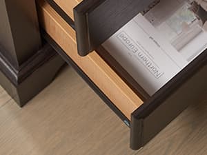 T4TREAM Nightstand with Charging Station, 18 Inch Vintage End Table with 2 Drawers for Living Room, Wood Rustic Sofa Side Table with Open Storage Shelf for Bedroom, Espresso