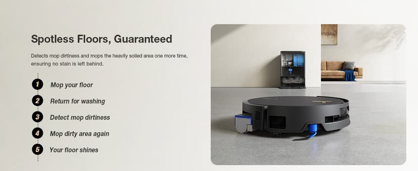 ECOVACS DEEBOT X9 PRO Omni Robot Vacuum and Mop, Blast™ 16,600Pa Suction, OZMO Roller Instant Self-Washing Mopping, ZeroTangle™ 3.0, Triple Lift System, AI Smart Navigation, Hands-Free Omni Station