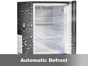 SMETA 12 Volt Refrigerator 12v 1.2 cuft RV Mini Fridge with Lock Truck Refrigerator DC 12V|110V Compact Small Fridge for Freightliner Cascadia Wheeler Trucker Drivers, Camper, Boat, Marine