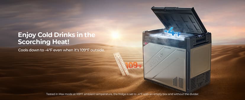 BougeRV 12 Volt Portable Refrigerator, 81 Quart Rocky V2.0 Dual Zone Car Fridge Freezer with LG Compressor, Compressor Cooler with App Control 12/24V DC, 110~240V AC for Camping, Travel, RV, Truck